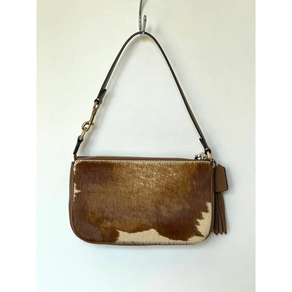 Coach Nolita 19 Wristlet Haircalf Cow Print Leather CDW34  B